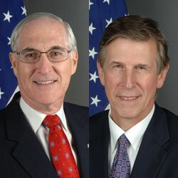 U.S. Botschafter der Schweiz, Donald S. Beyer und den U.S. Botschafter in Norwegen, Barry B. White